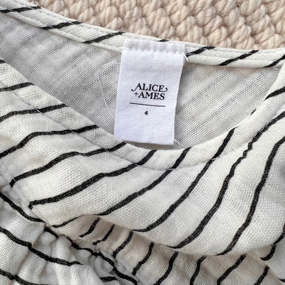 Alice + Ames Chloe Dress B/W Striped - Picture 5 of 6